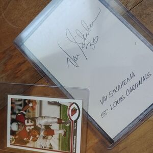 Vai Sikahema Autograph and Playing Card